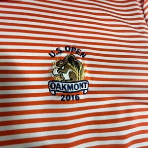 Ralph Lauren Polo US Open Oakmont 2016‎ RLX Golf Orange Stripe Squirell Men's XL